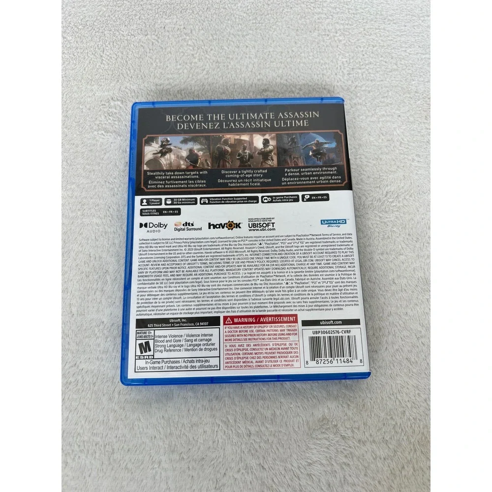 Assassins Creed Mirage PS5 PlayStation 5 Ubisoft Action Adventure Video Game
